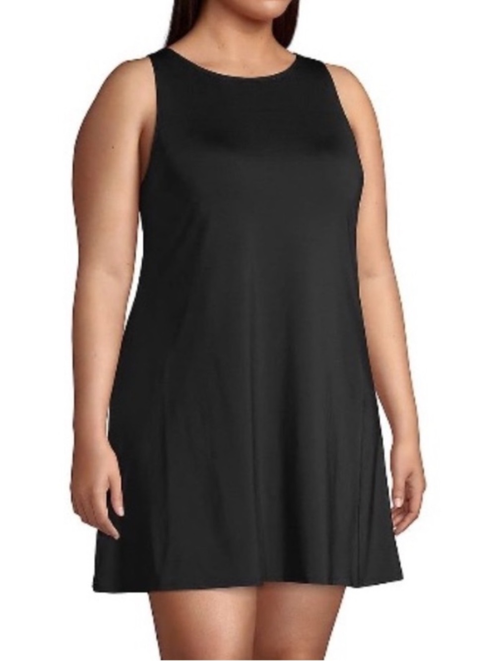 Lands End Chlorine Resistant Scoop Neck Dresskini Swim Cover-up Dress Size 22W
